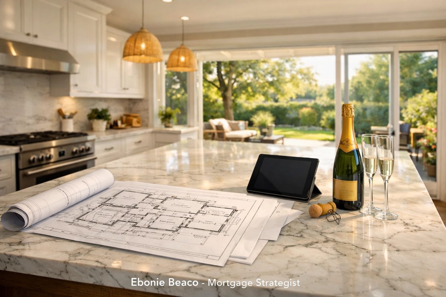 Modern kitchen renovation funded by home equity and a HELOC mortgage strategy.