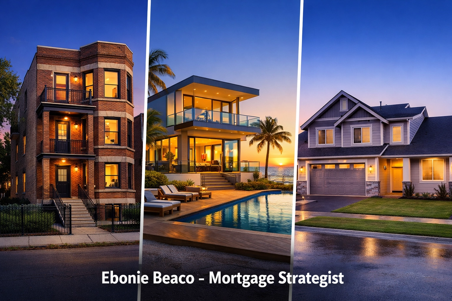 Portfolio of investment properties in Chicago, Florida, and California financed through strategic loan programs.