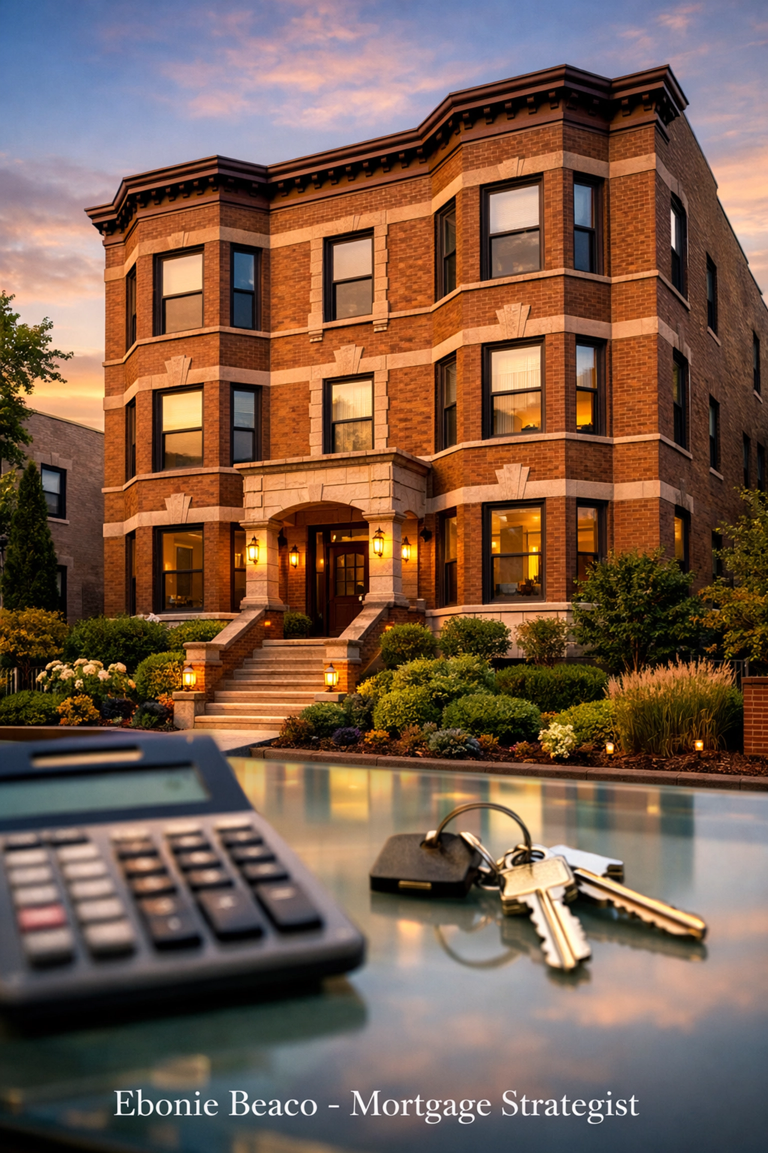 Chicago brick four-unit investment property showing a successful cash-out refinance deal structure.