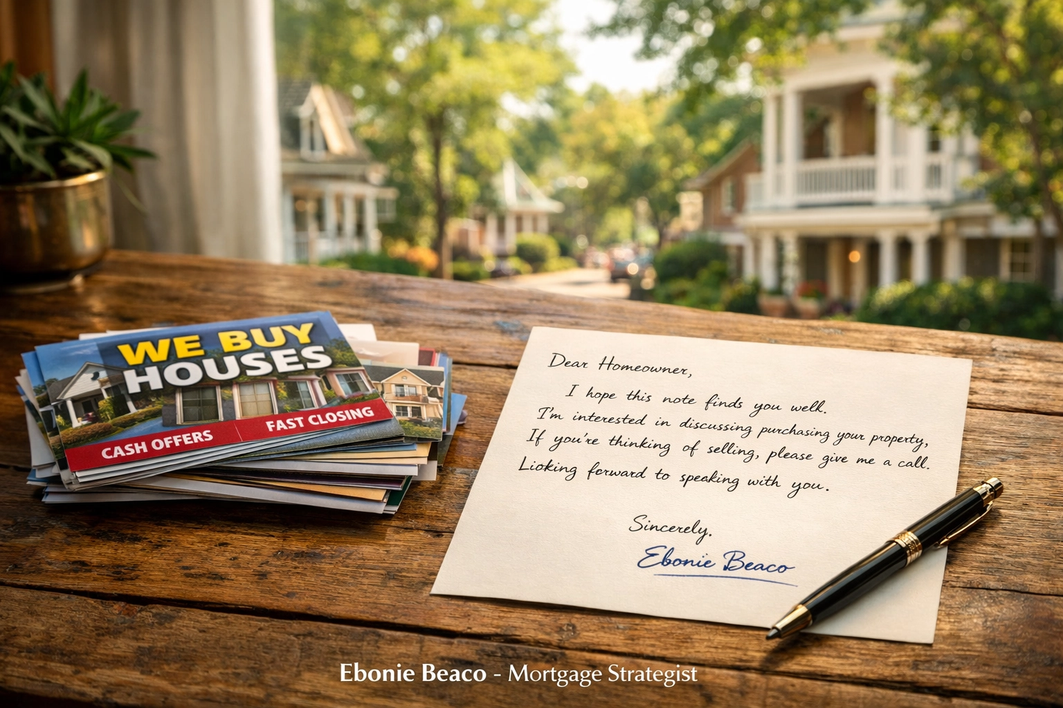 Real estate marketing postcards and letters for finding off-market property deals in Atlanta.
