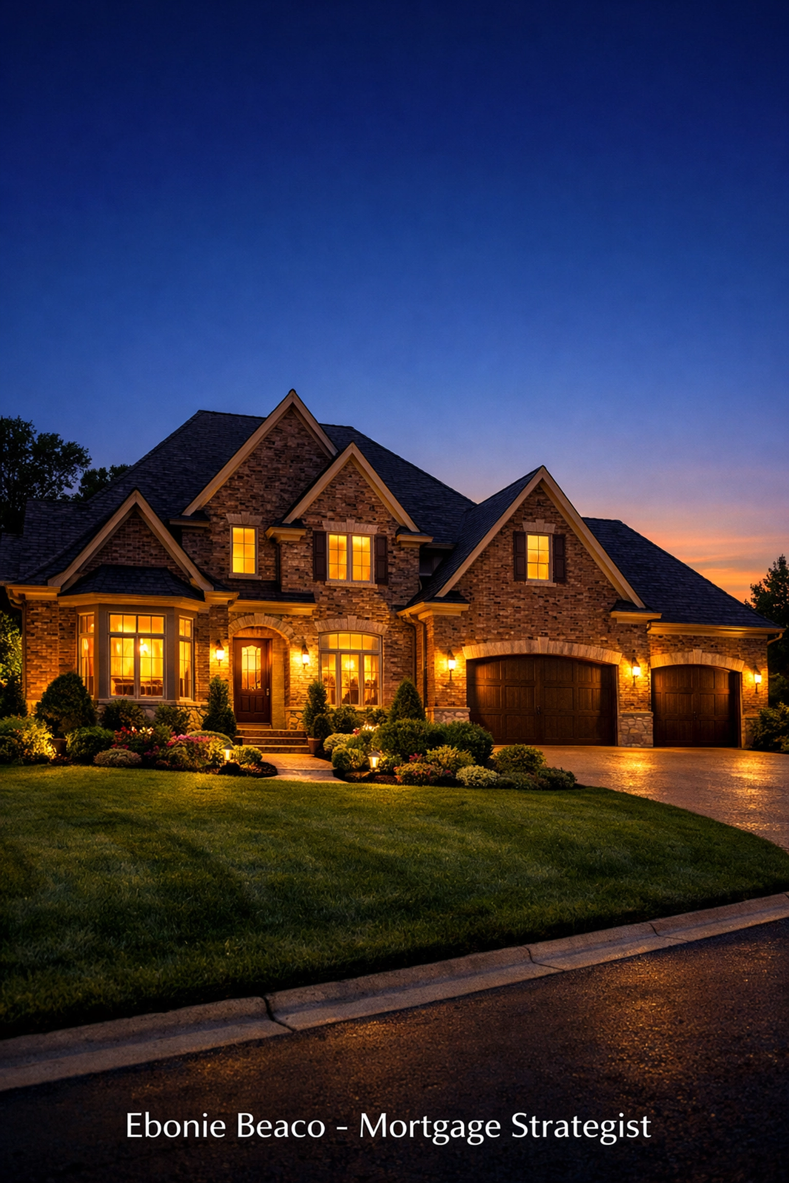 Classic Missouri suburban home at sunset representing home equity value for Alabama and Missouri HELOC programs.