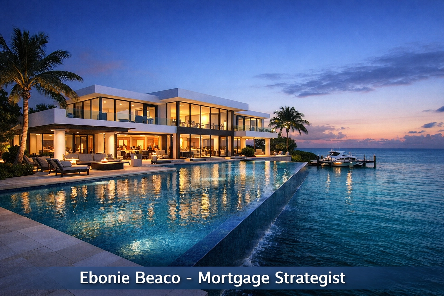 Luxury Florida Keys waterfront estate with infinity pool used for high-end real estate investing.