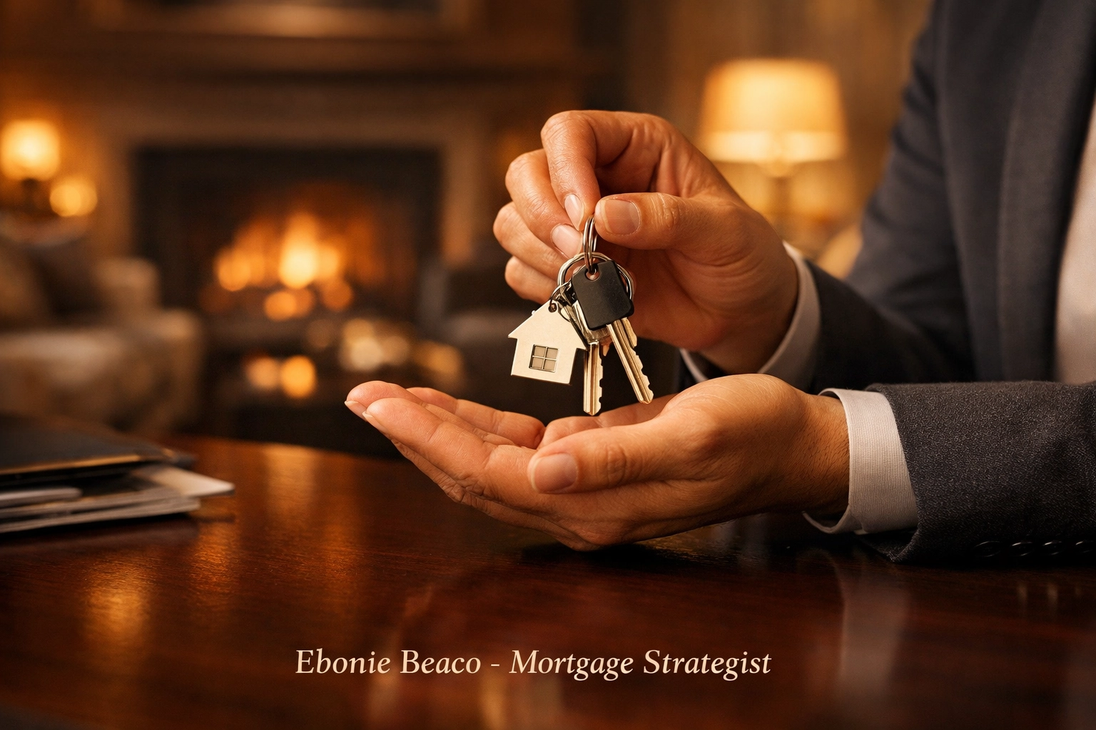 Homeowner holding house keys, illustrating strategic real estate financing and HELOC options.