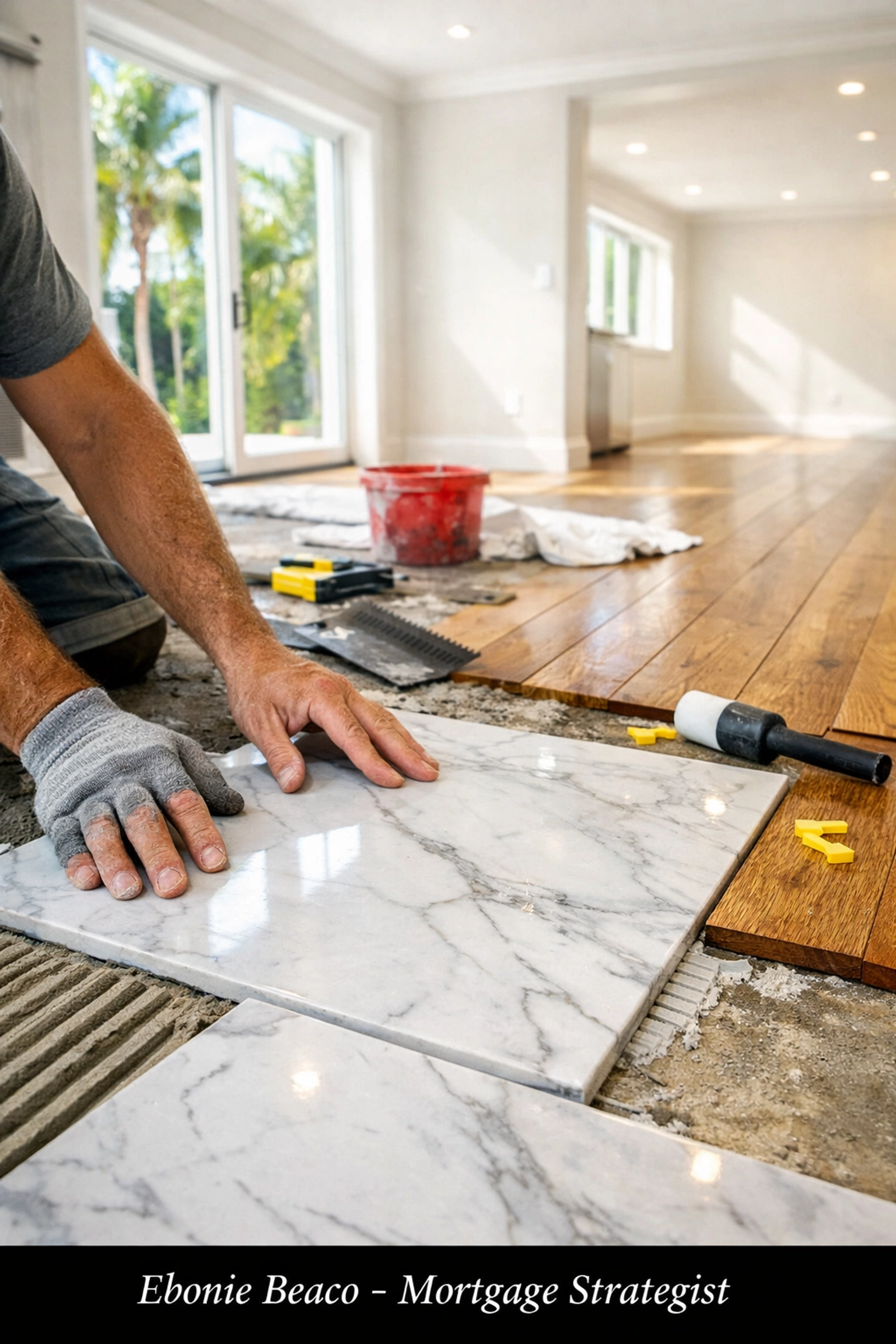 Interior renovation of a luxury Florida home highlighting a fix and flip real estate investment.