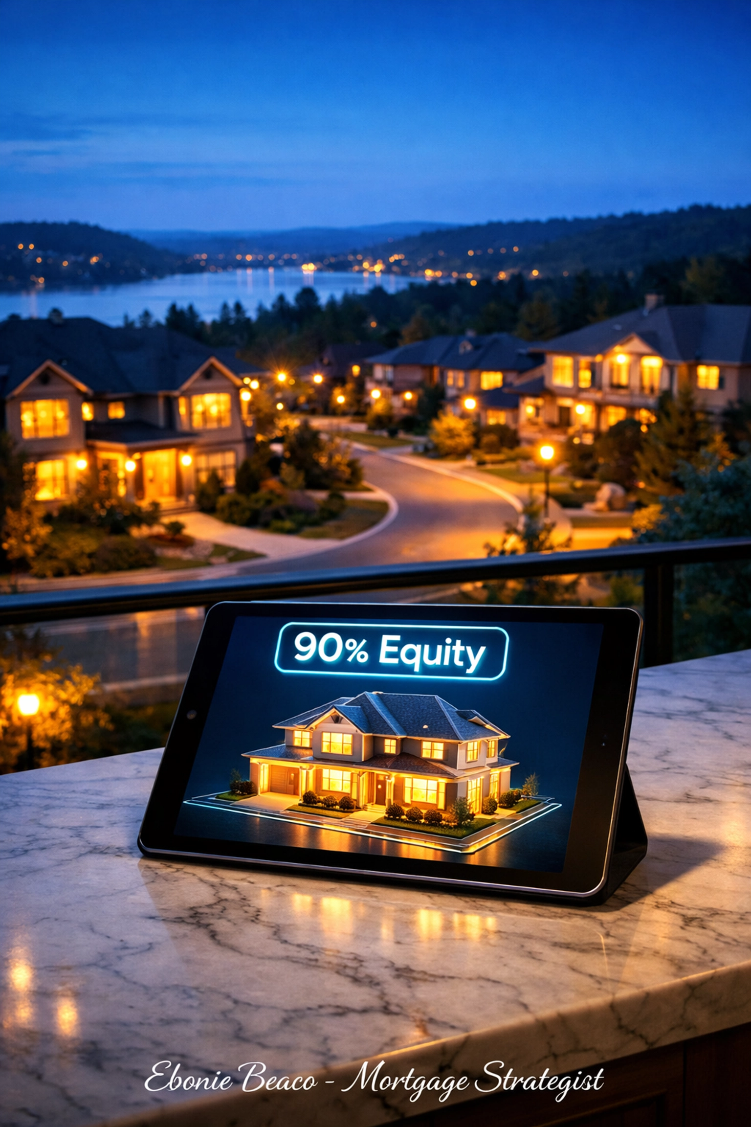 Digital display of available home equity in a Missouri neighborhood for debt consolidation planning.