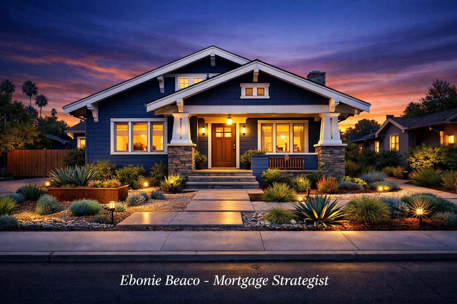 Fully renovated California home at twilight representing a high-value fix and flip investment project.