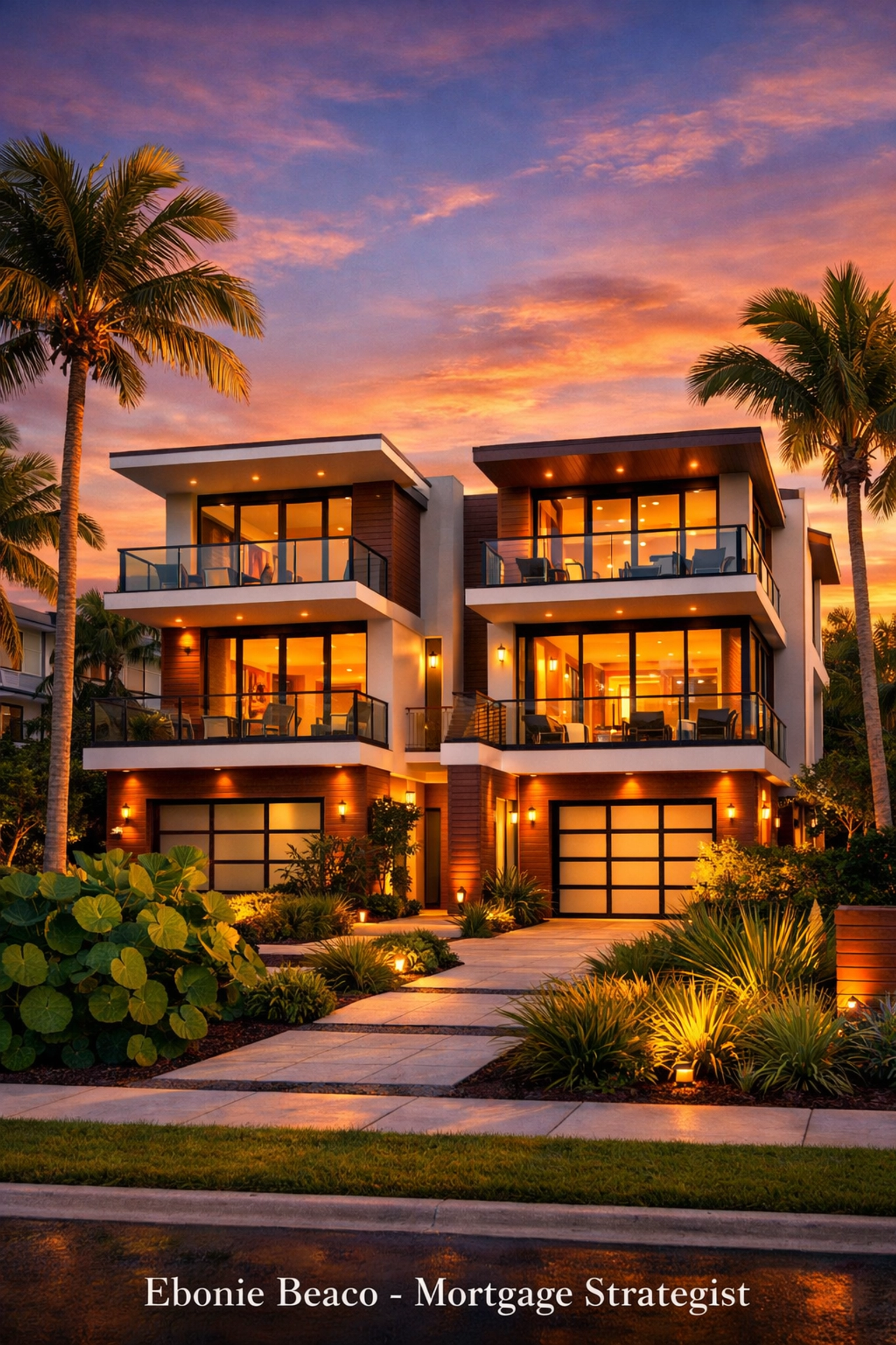 Modern Florida duplex investment property, perfect for scaling a portfolio with DSCR investor loans.