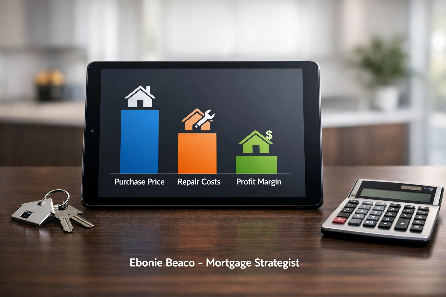 Investment analysis chart showing profit margins and repair costs for real estate wholesaling deals.
