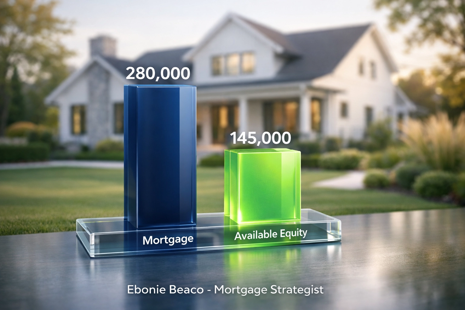 Visual breakdown of home equity access and CLTV limits for a HELOC loan calculation.