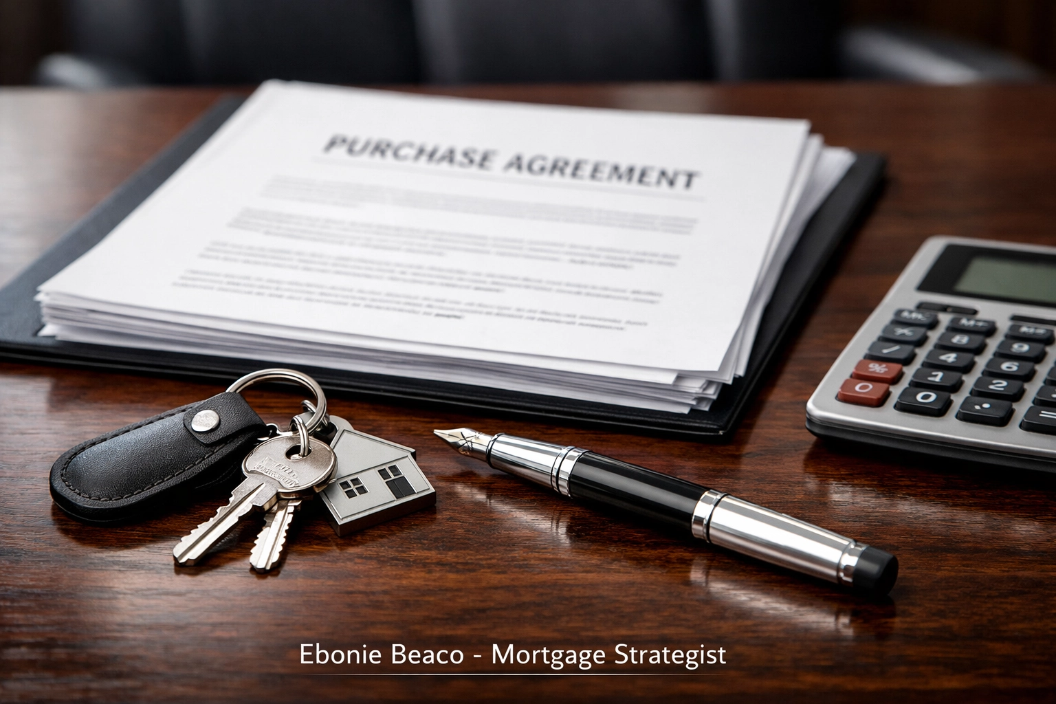 Closing house keys and real estate wholesale contracts for an assignment fee transaction.