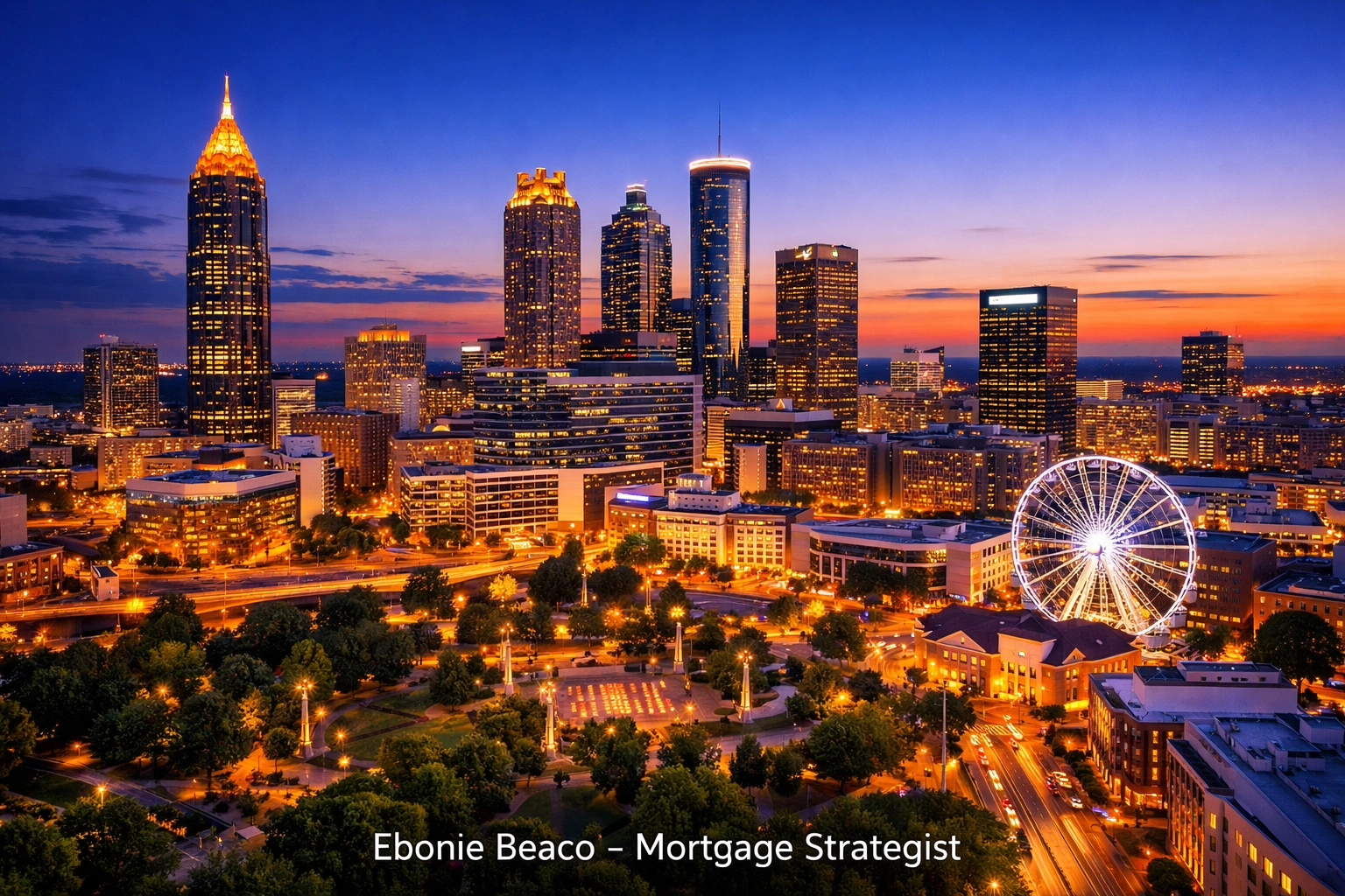 Aerial view of the Atlanta skyline representing growth in the Atlanta investment property market.