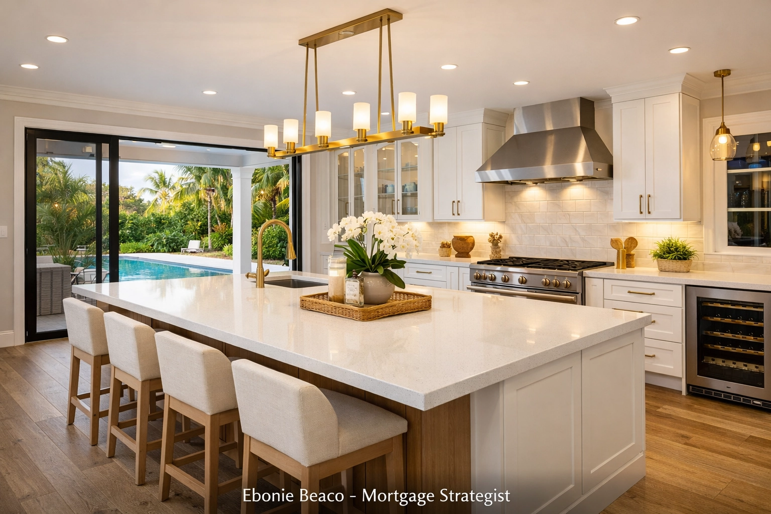 Modern Florida kitchen remodel showcasing the benefits of accessing home equity with a Florida HELOC.
