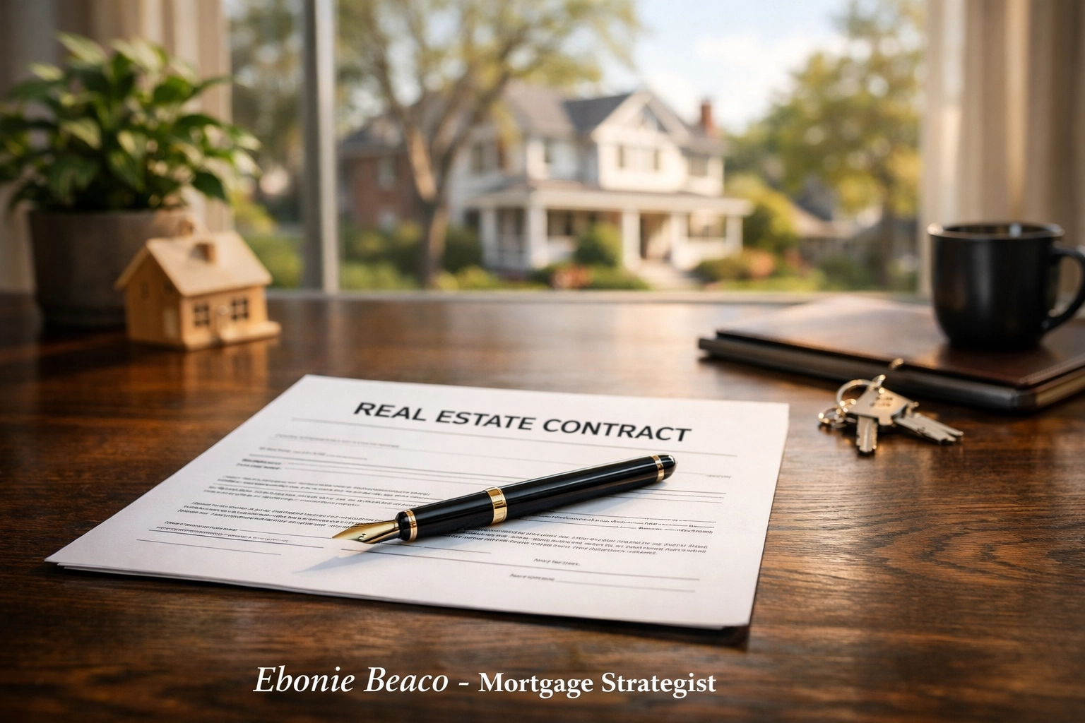 Professional real estate wholesale contract and pen on a desk, ready for assignment agreement signing.