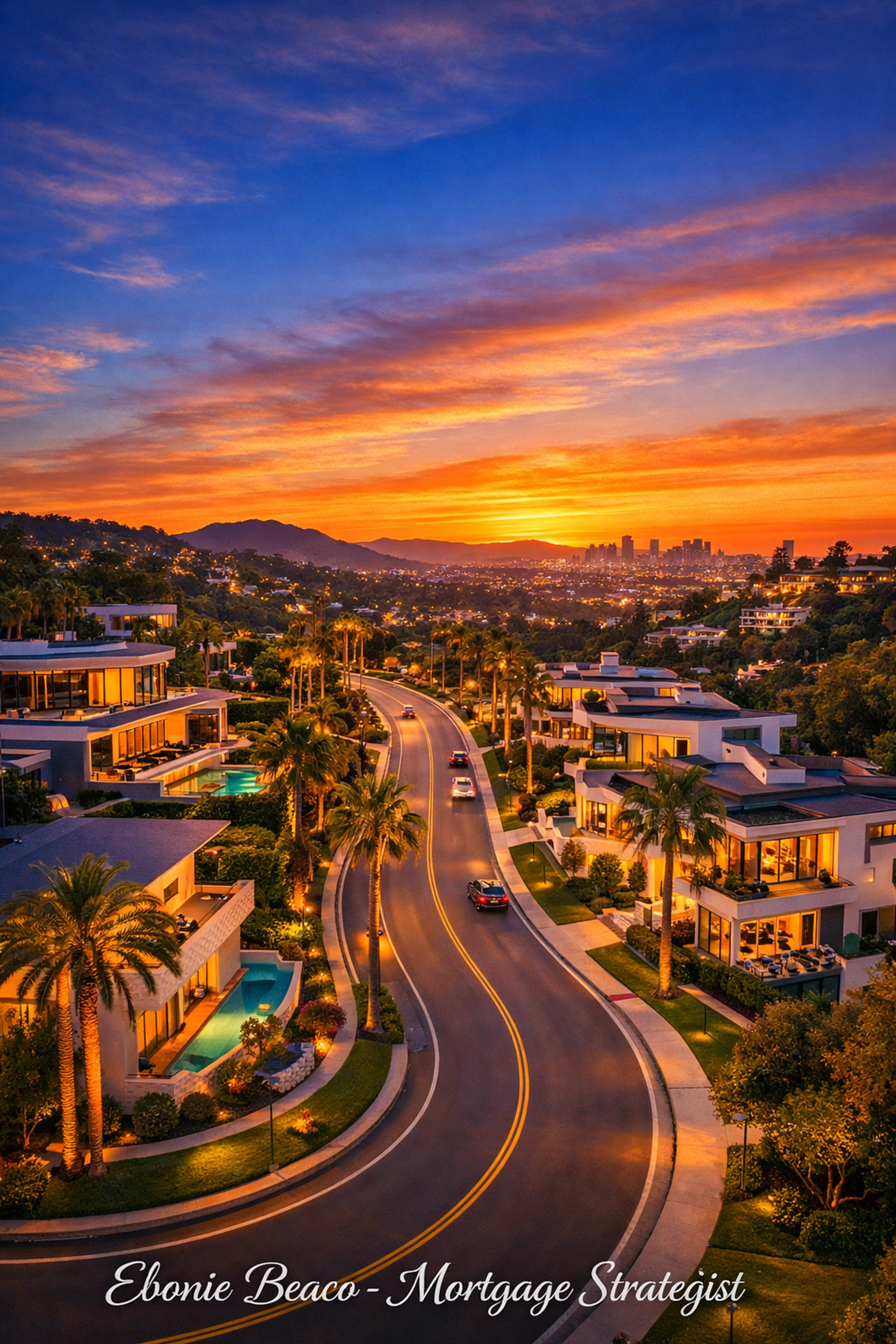 Aerial landscape of a luxury residential neighborhood in Atlanta, a prime market for real estate wholesaling.