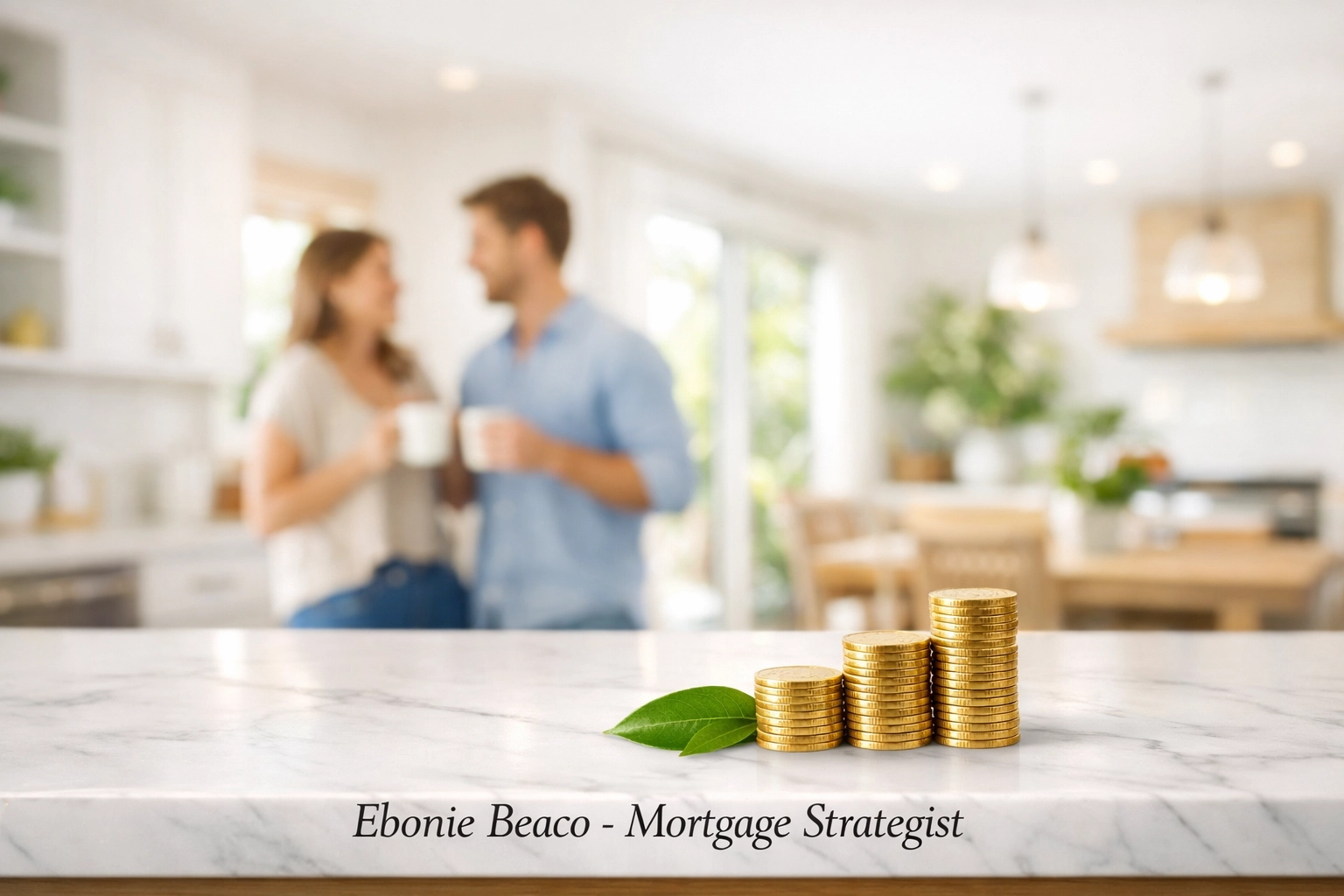 Coins on a kitchen counter symbolizing increased cash flow and financial freedom for Missouri homeowners using a HELOC.