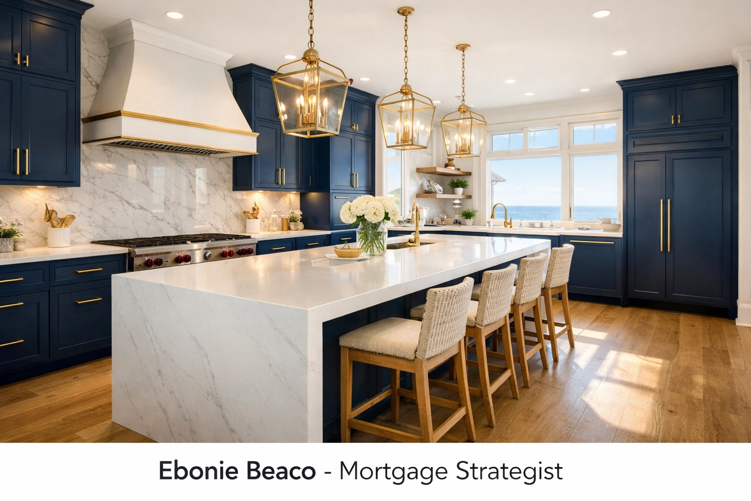 Luxury kitchen renovation and home improvement project funded by tapping into home equity via a HELOC.