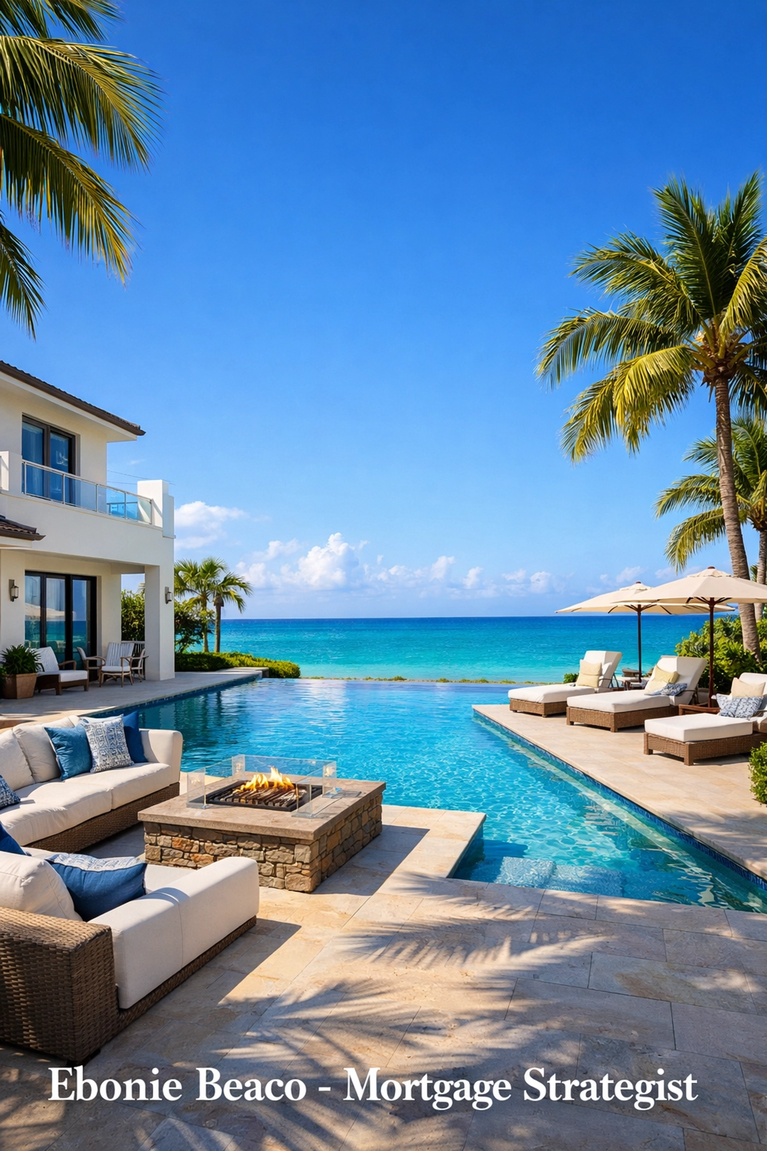 Luxury Florida short-term rental villa with an infinity pool representing investor financing.