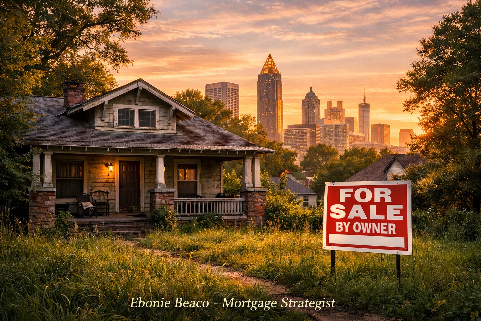 Distressed Craftsman bungalow in Atlanta representing off-market real estate wholesaling opportunities.