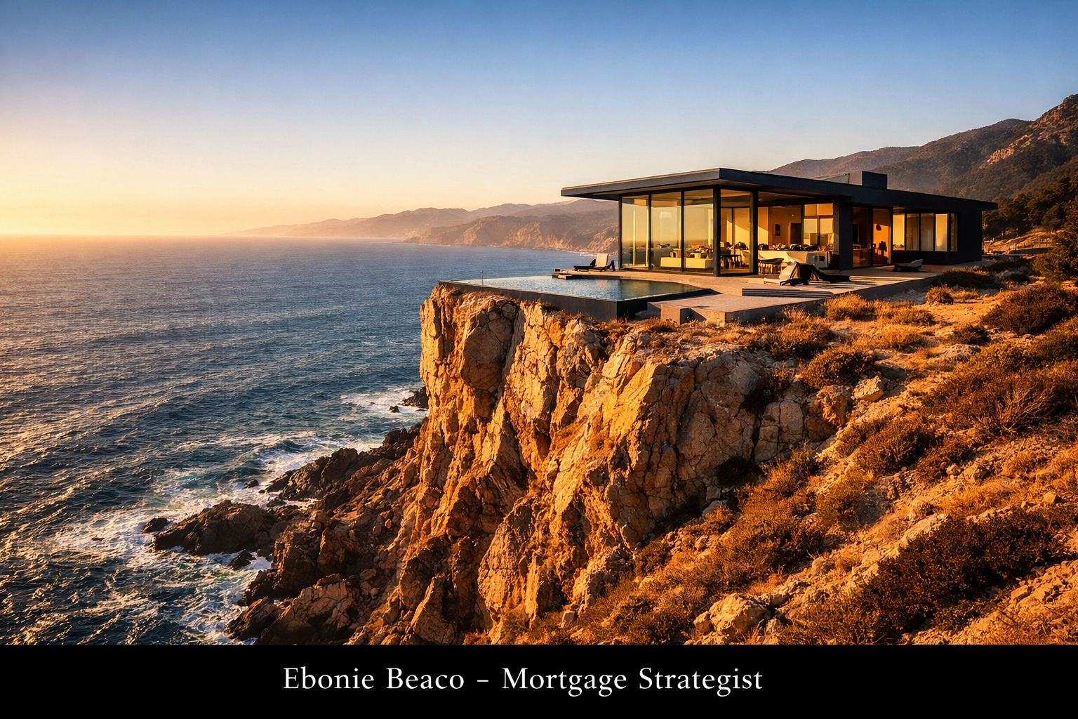 Modern home on a cliff edge representing variable interest rate risks and home equity borrowing.