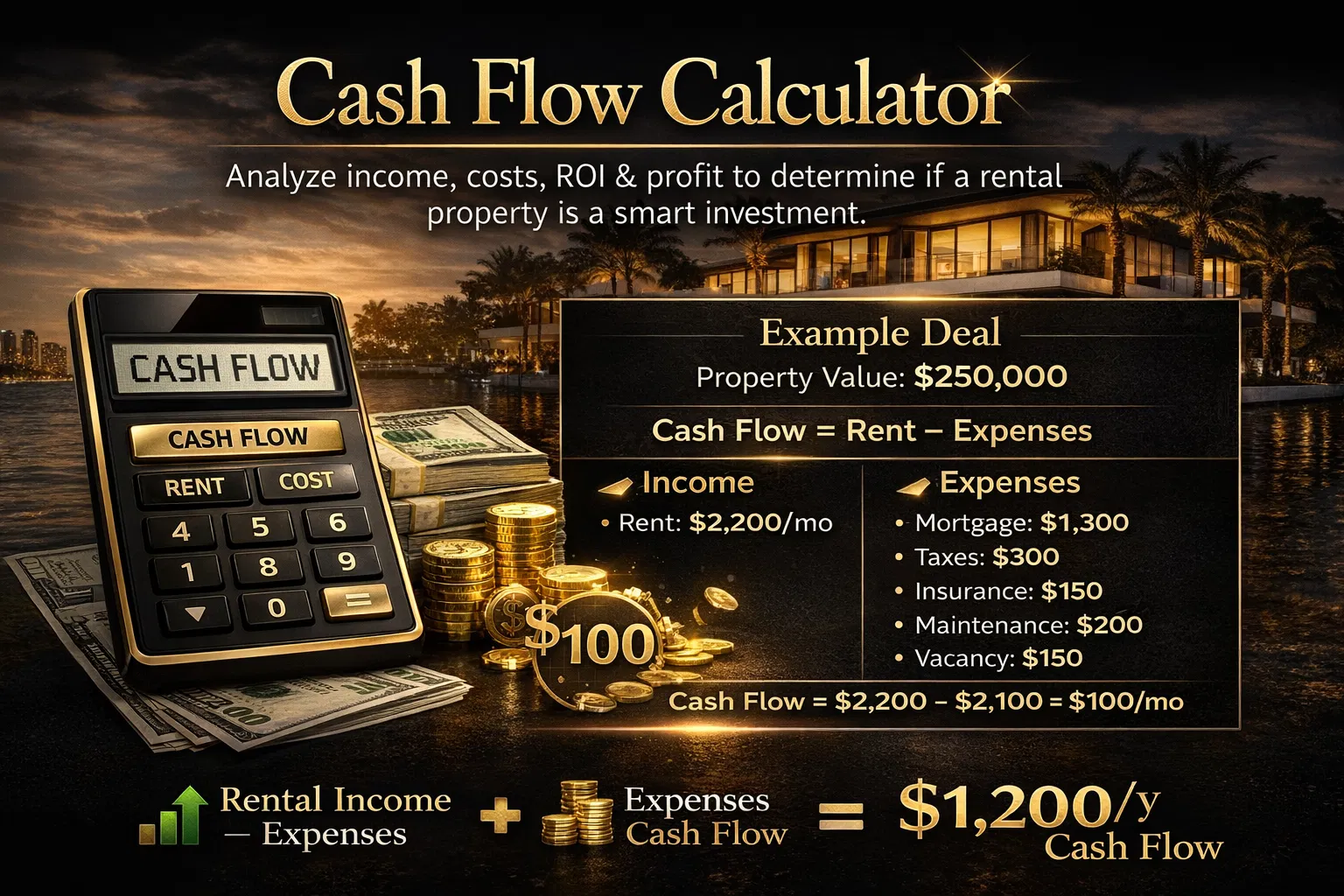 Cash Flow Calculator Graphic