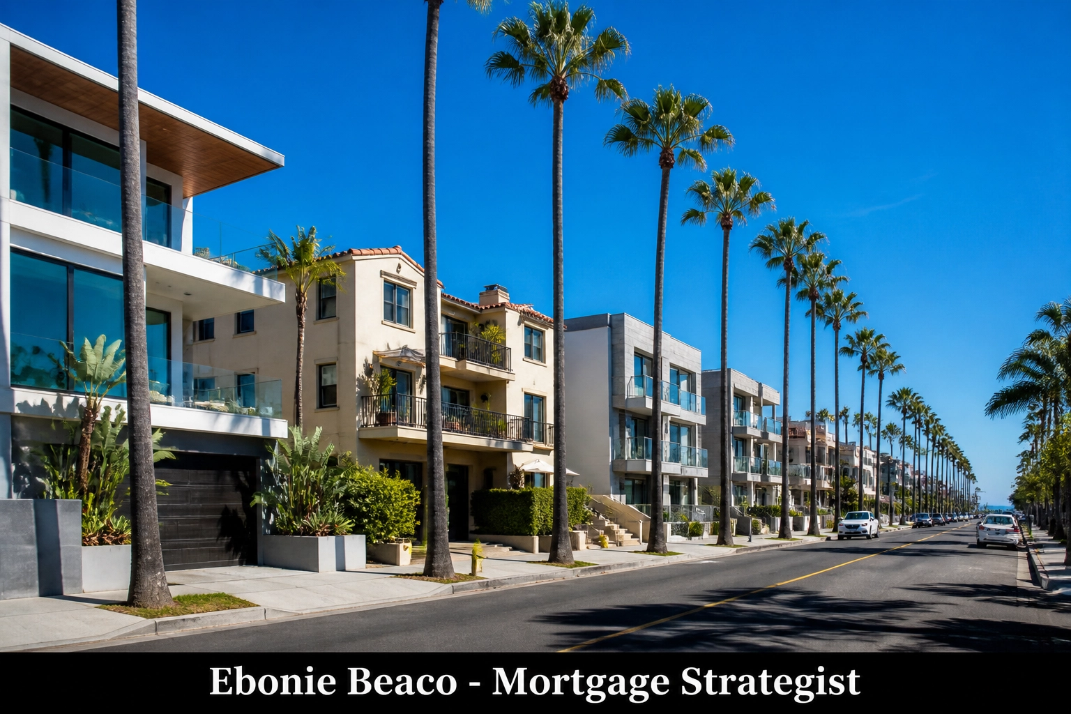 California coastal neighborhood featuring luxury investment properties and multi-unit apartment buildings.