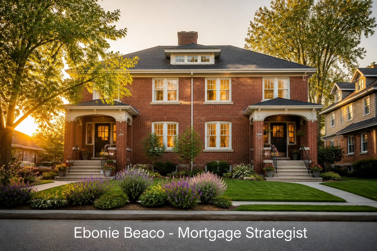 Grand Rapids Michigan red-brick duplex investment property eligible for a fast-closing DSCR loan.