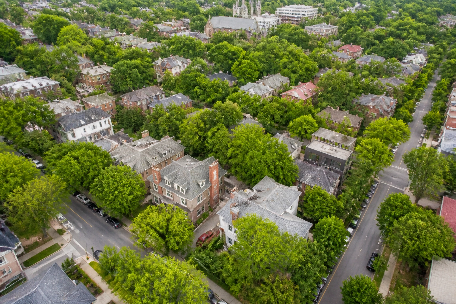 Aerial View of Richmond Neighborhood