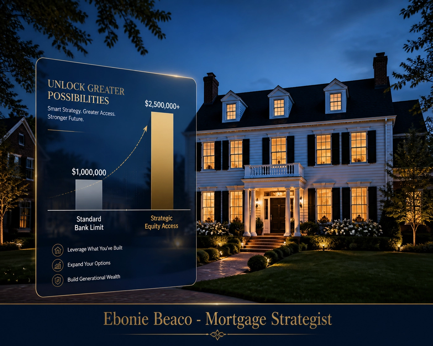 Luxury Virginia home illustrating higher loan-to-value equity access through a specialized Virginia HELOC lender.