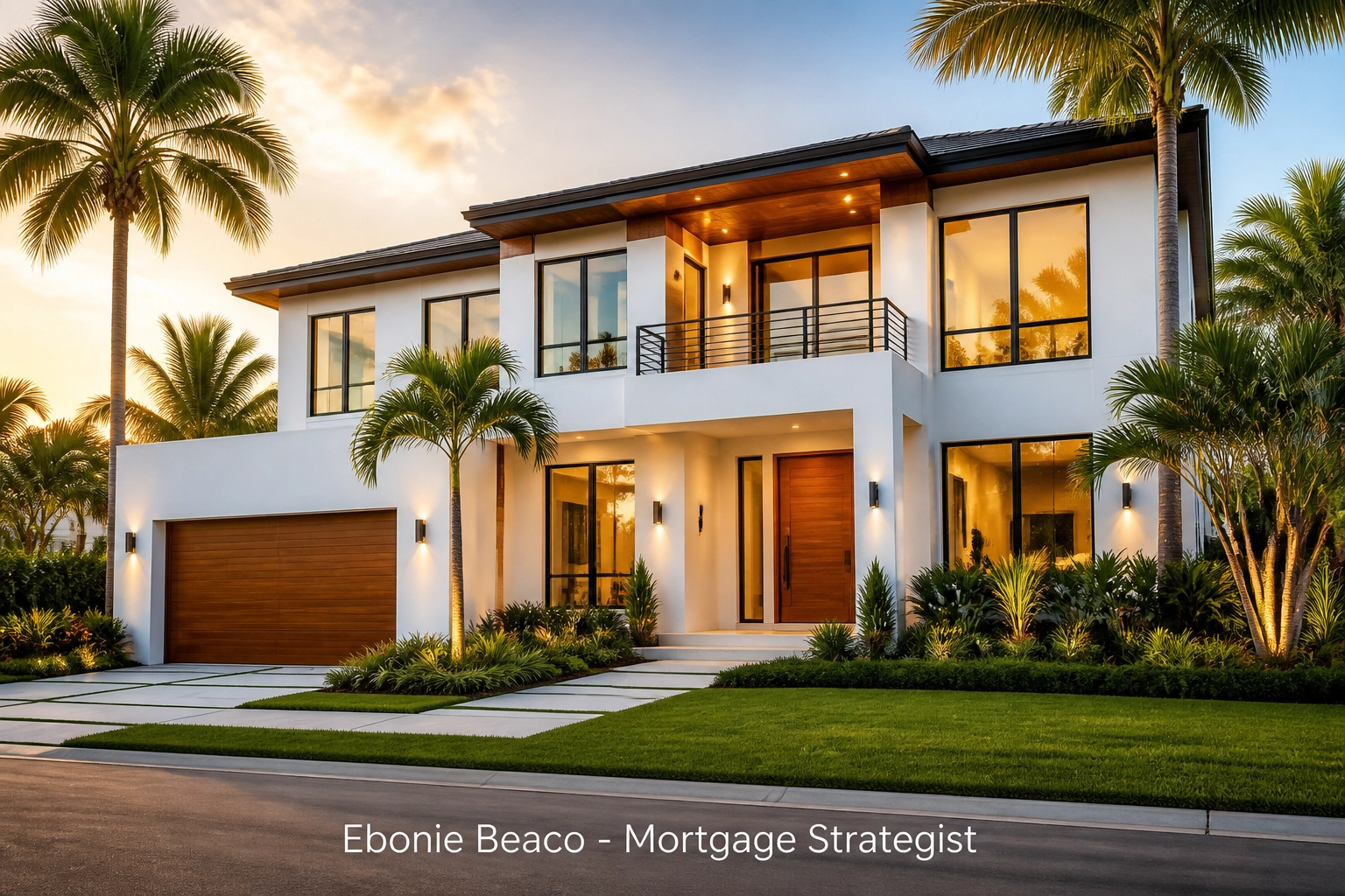 Luxury modern Florida home representing tappable equity for real estate investors using a HELOC.