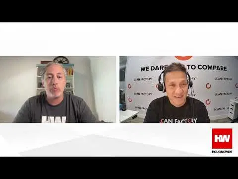 Two mortgage experts discussing industry trends and comparing loan products