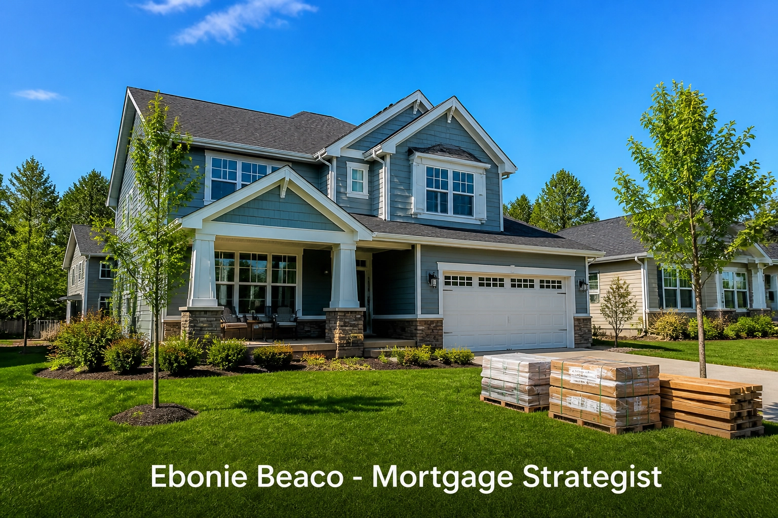 Suburban family home undergoing renovation with a HELOC to improve property value and equity.