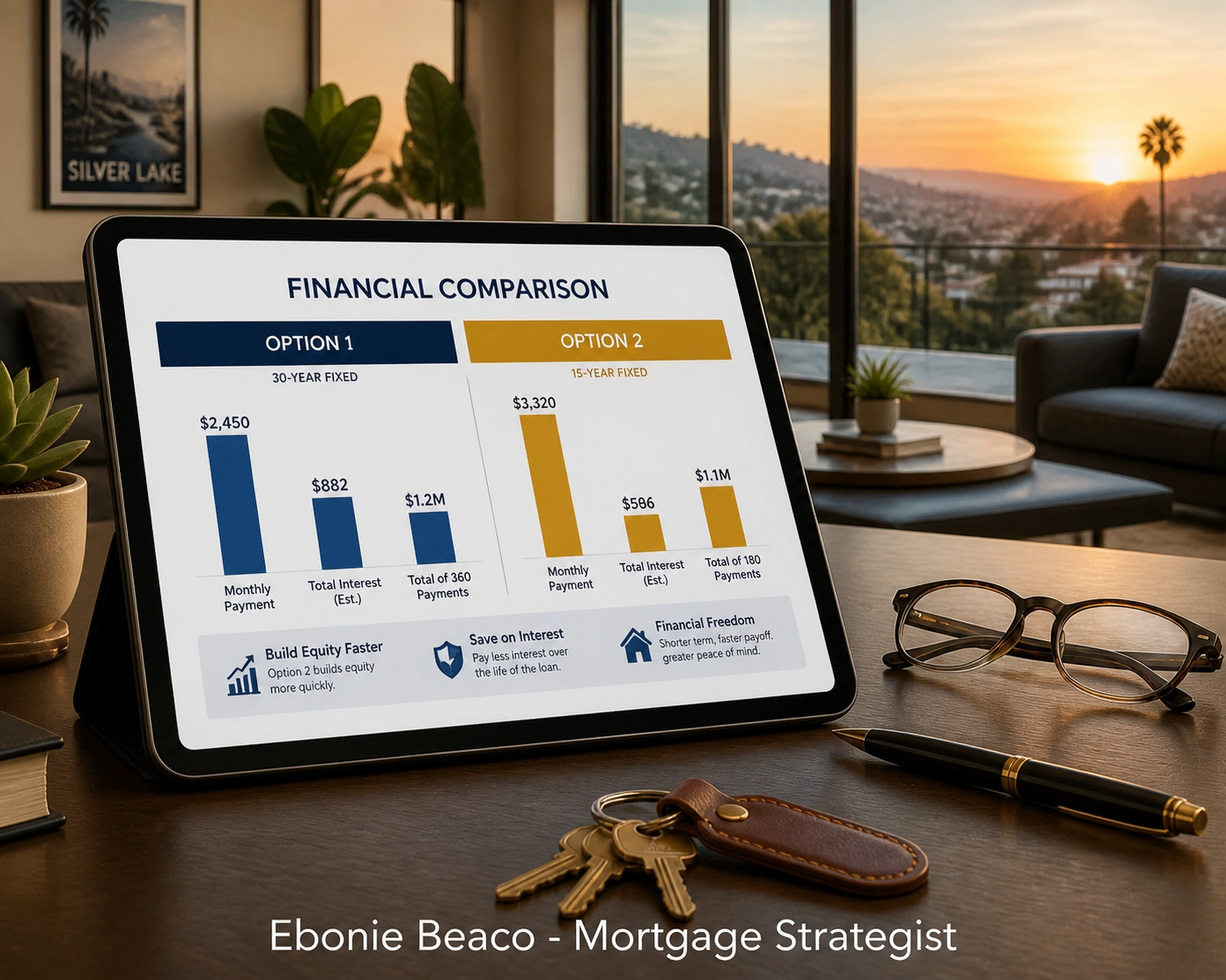 Comparison of HECM and jumbo reverse mortgage loan calculations for seniors aging in place.