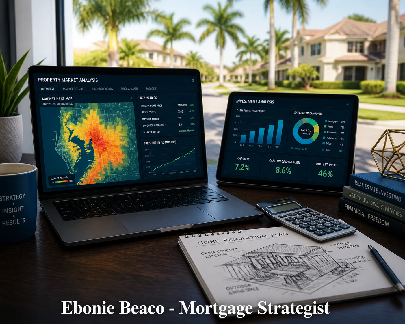 Real estate market analysis on a laptop for scaling real estate wholesale and Atlanta investment property research.