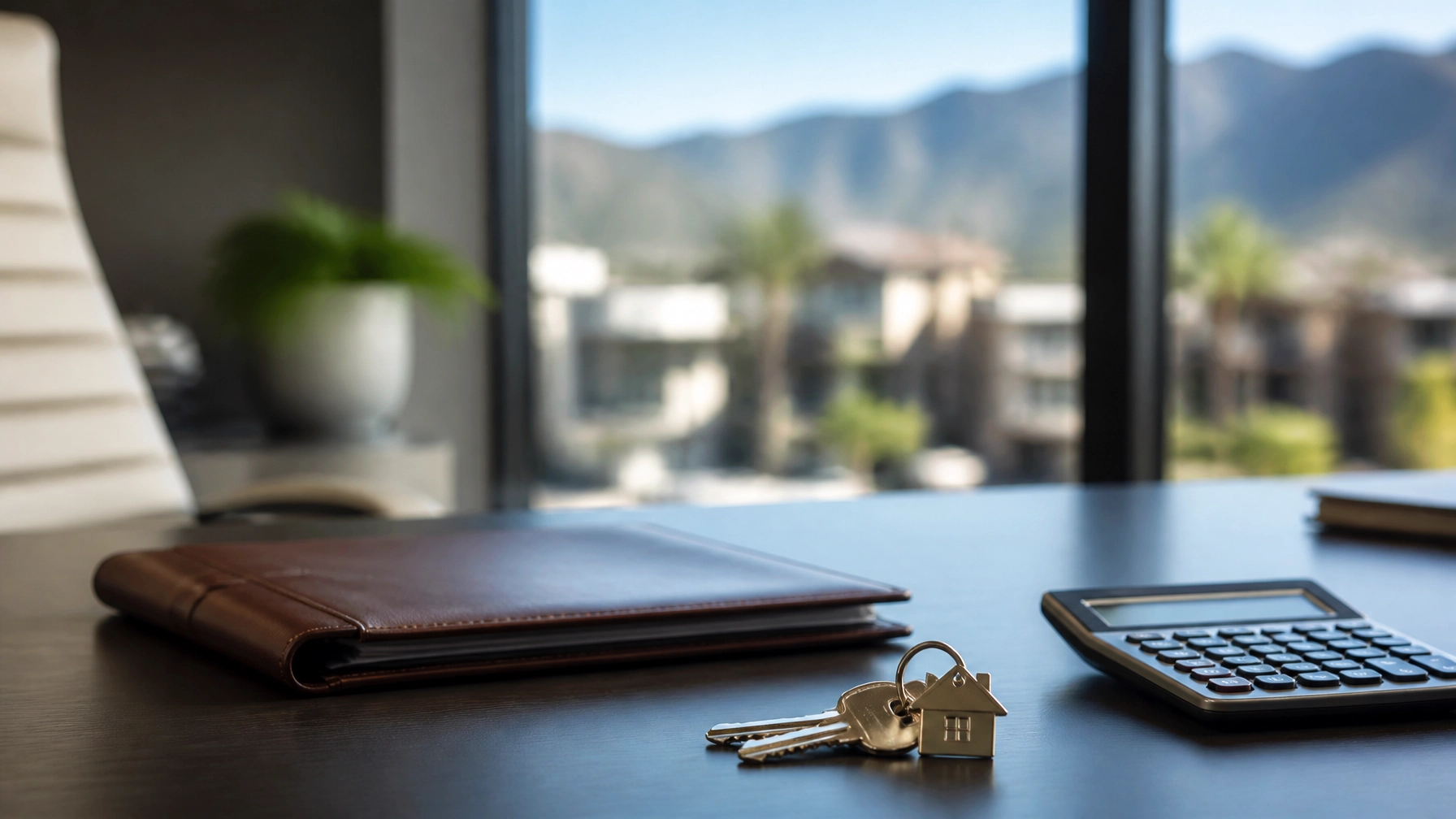 Real estate closing documents and keys representing a successful 1031 exchange
