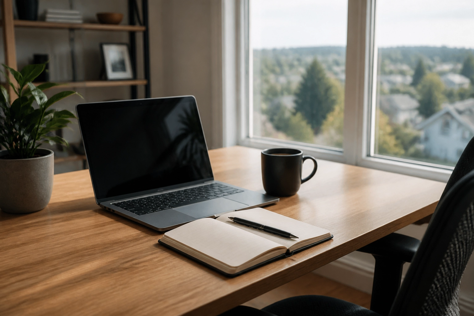 Modern minimalist home office