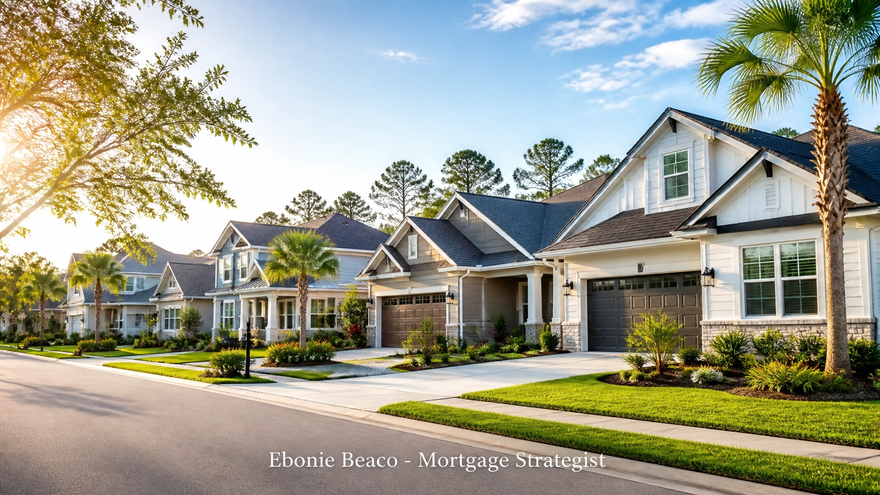 Diverse residential neighborhood with modern homes
