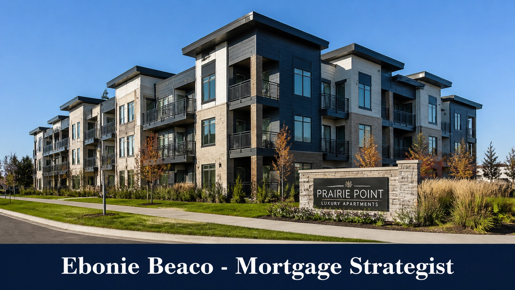 Modern multi-family apartment building in a suburban setting representing commercial investment