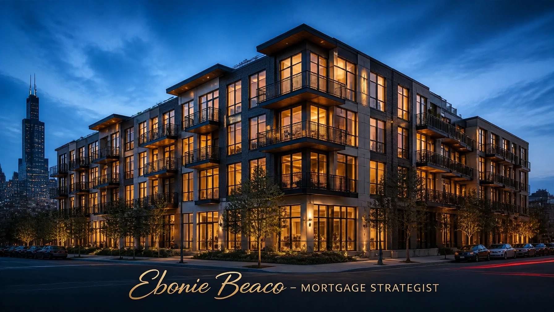 Modern multi-unit apartment building in a major city representing rental investment opportunities