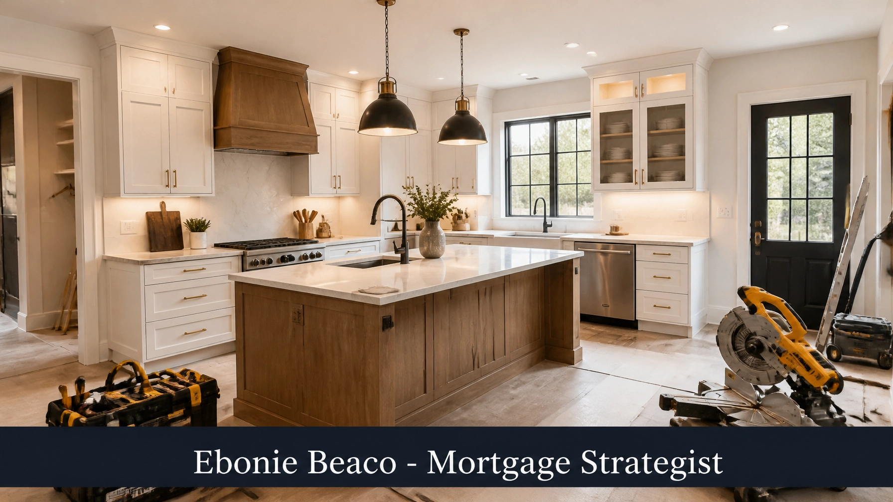 A stylish home interior being renovated, symbolizing equity reinvestment