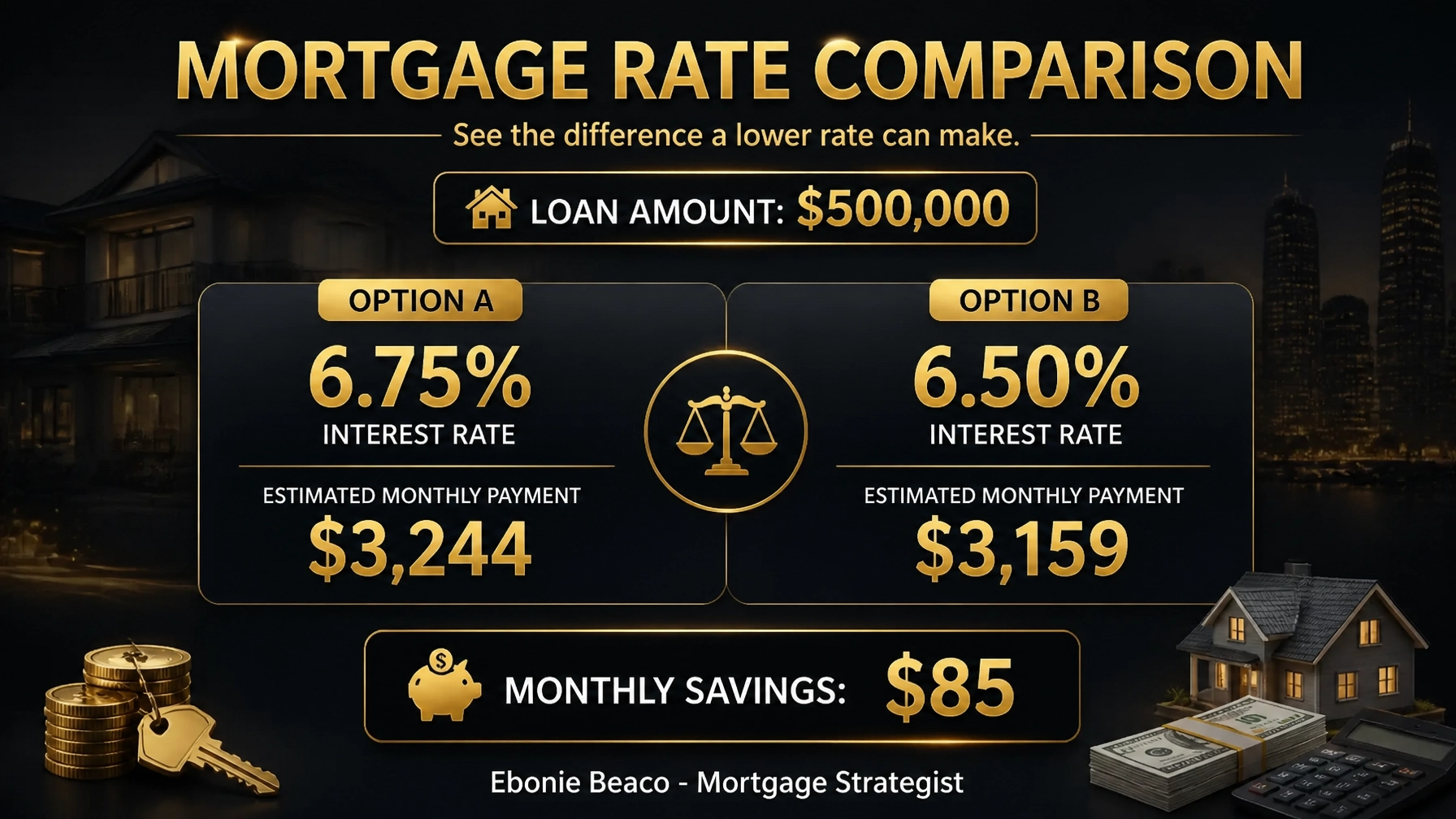 Mortgage Rate Comparison Infographic