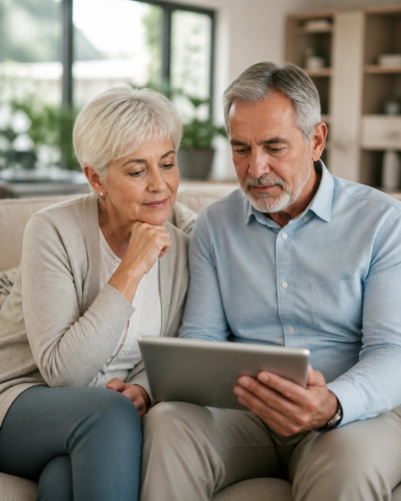 Senior Couple Analyzing Financial Strategy