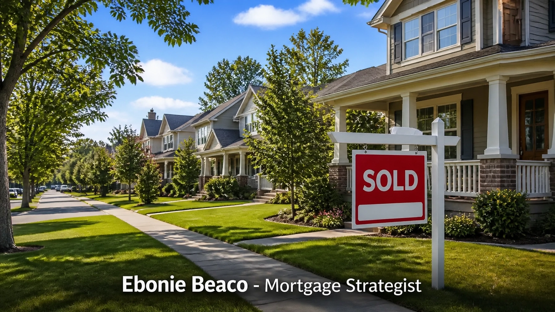 Residential street with high-quality homes representing equity and investment potential