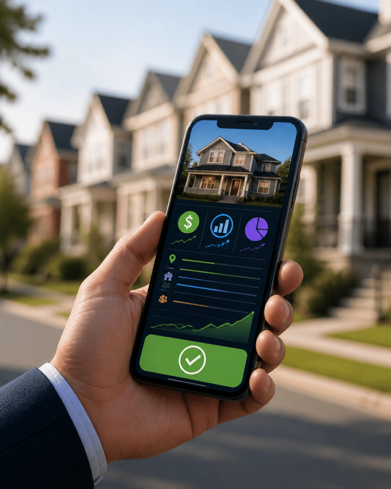 AI property analysis app on a smartphone
