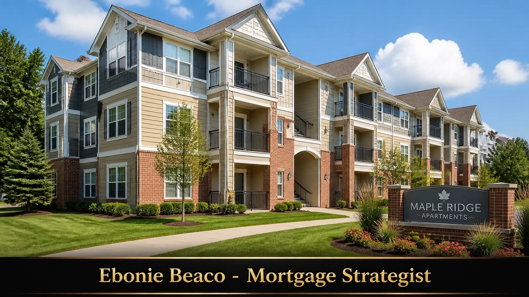 A professional photograph of a multi-unit apartment building representing a successful real estate investment.