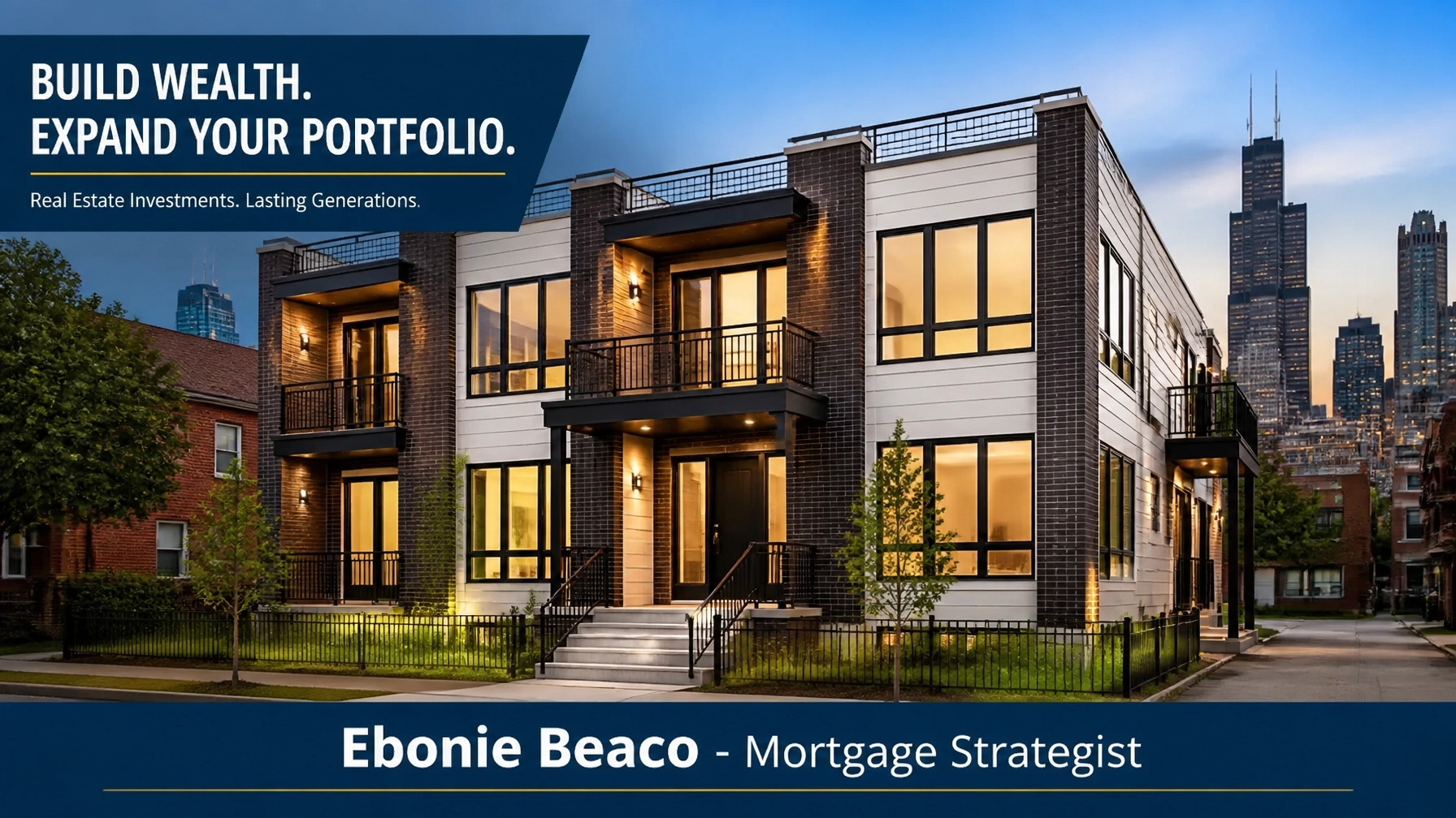 Modern urban multi-unit apartment building representing real estate investment opportunities
