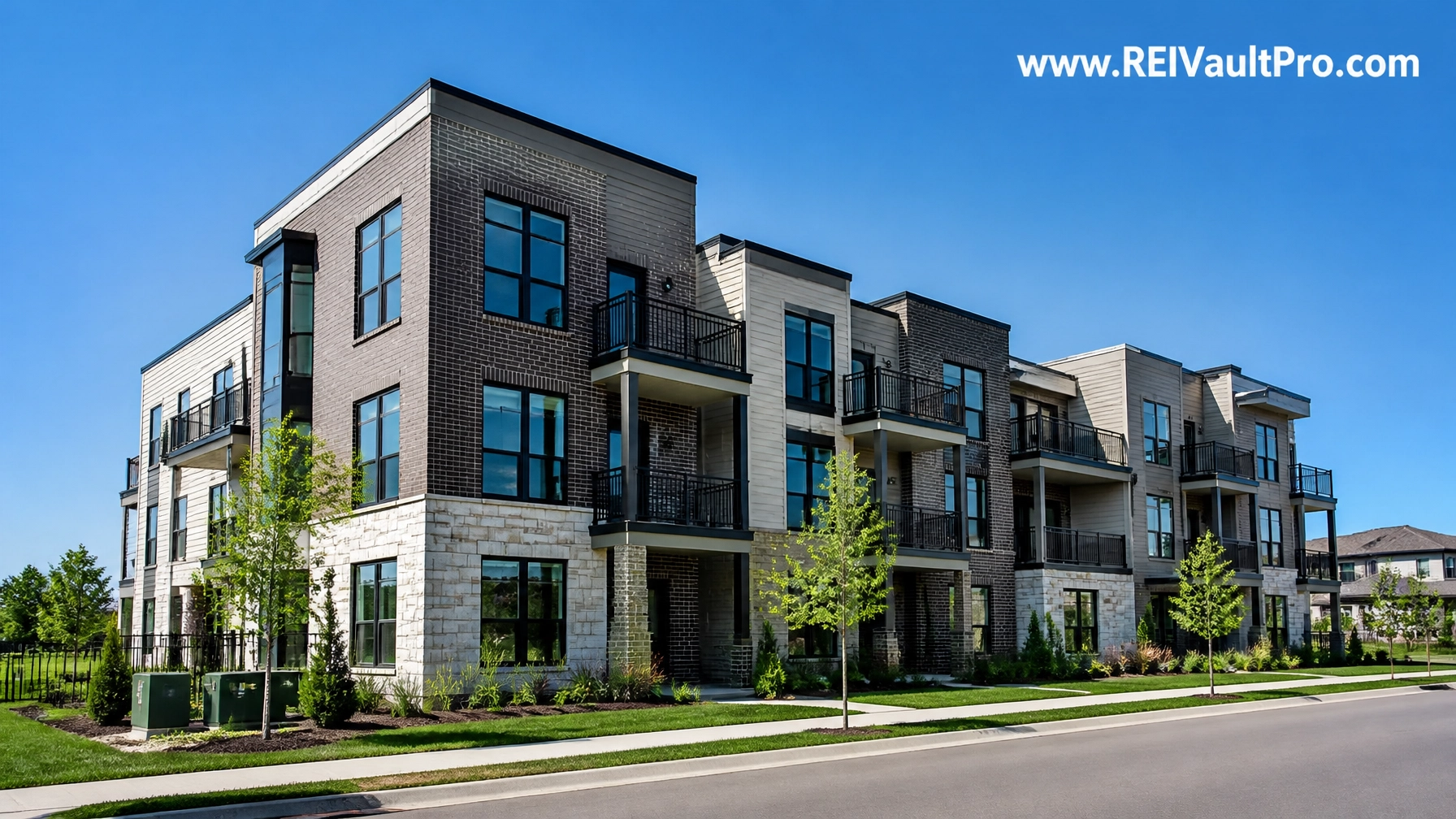A multi-unit apartment building in Indiana representing bridge loan opportunities for investors.