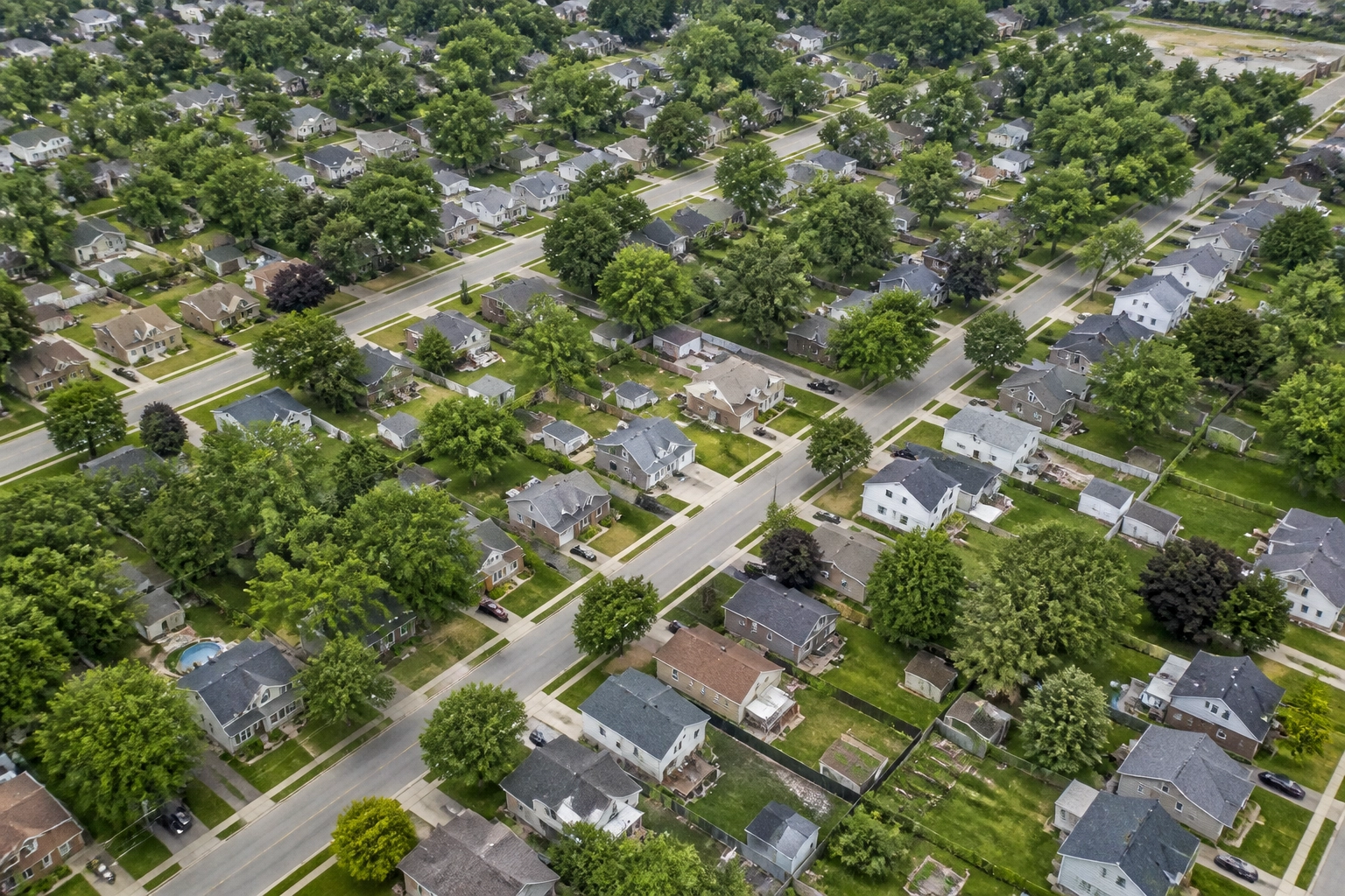 Aerial Neighborhood View