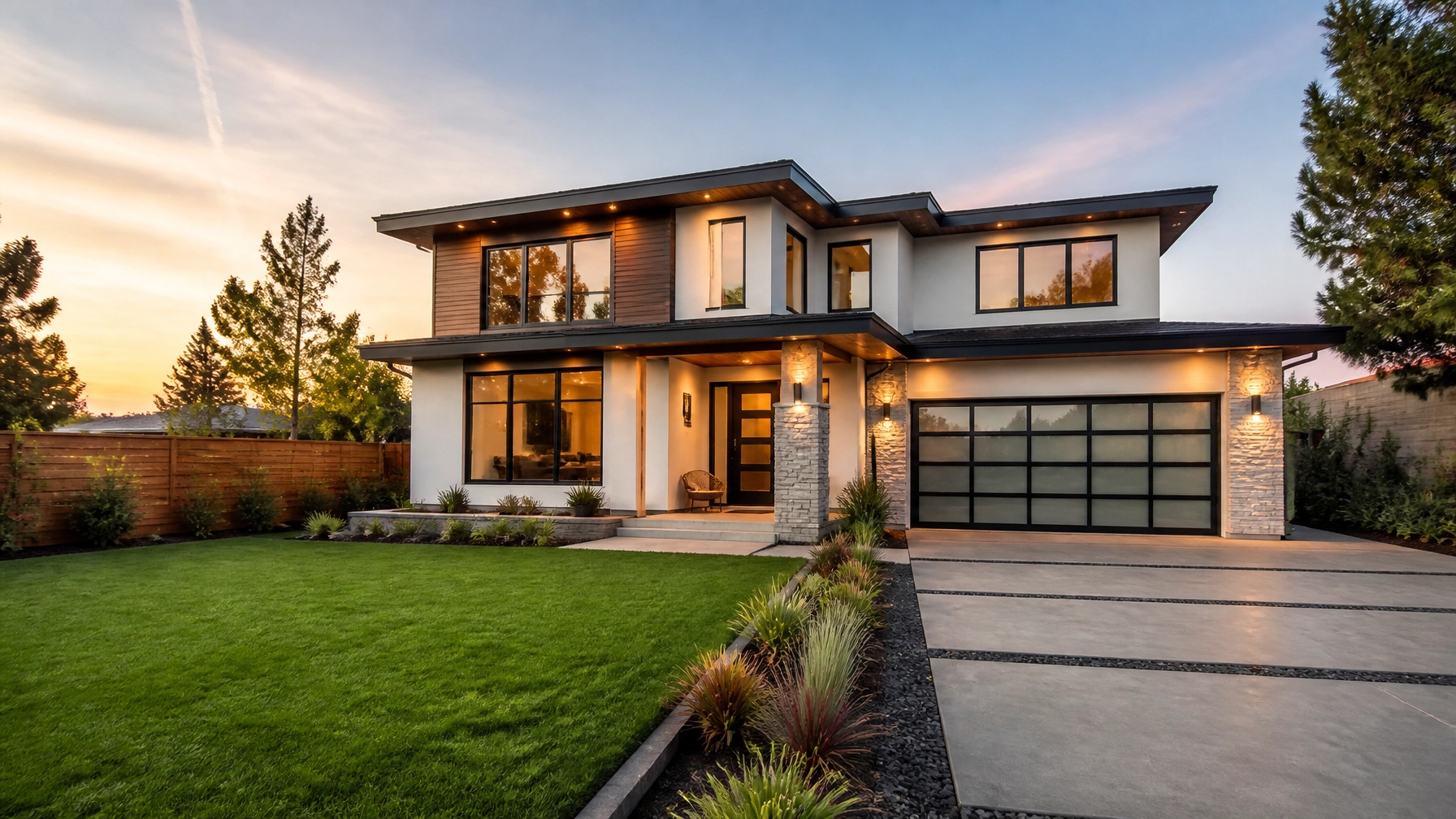 A beautiful, modern suburban home representing a successful real estate investment outcome.