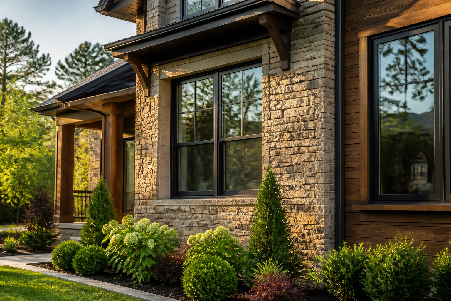Close-up of a high-quality residential property exterior in Virginia Beach