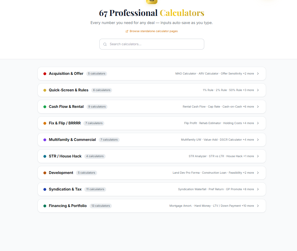 REI Vault Pro Calculators Suite